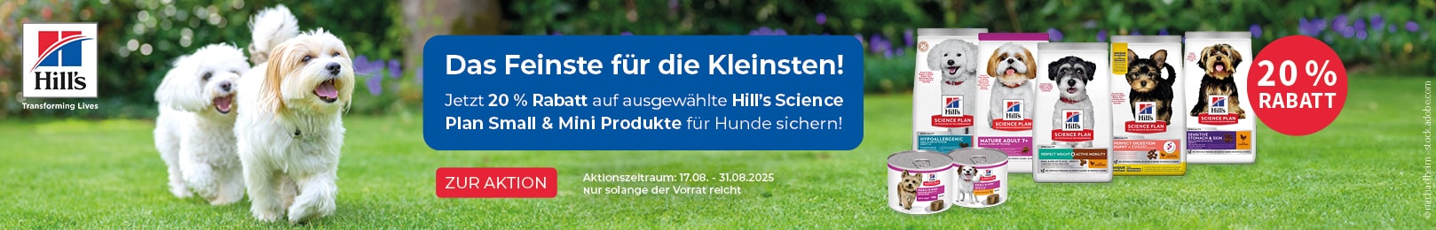Hills Science Plan 20 % auf "Small & Mini"